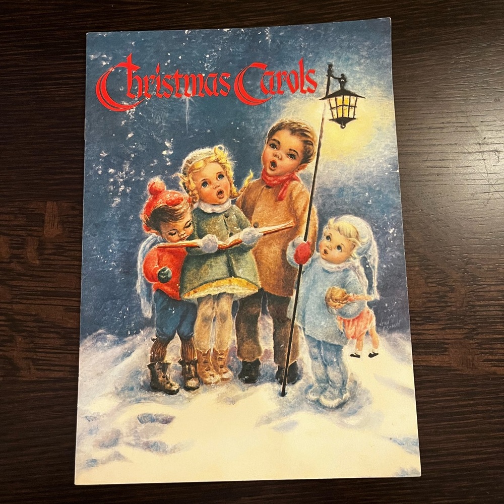 Vintage Christmas Carols Book Dollar Bank Give Away